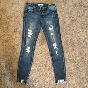KanCan Blue Skinny Distressed Jeans